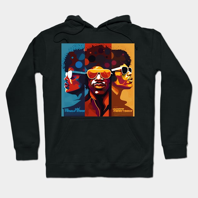 vibe 70an Stevie Wonder Hoodie by Suga Collection